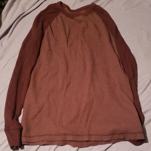 Old Navy Men's Two-Tone Crewneck Sweater in Burnt Orange